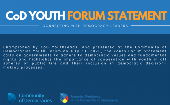 CoD YOUTH FORUM STATEMENT: JULY 23 2020